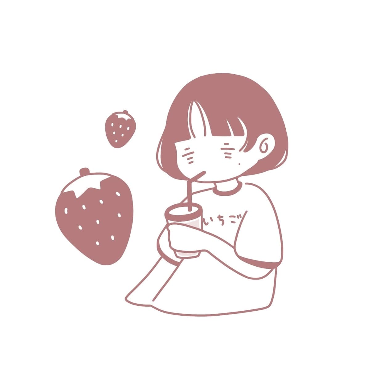個性的なゆるっとしたアイコンを描きます ☆ゆる可愛い女の子でSNSをアピールしましょう☆ イメージ7