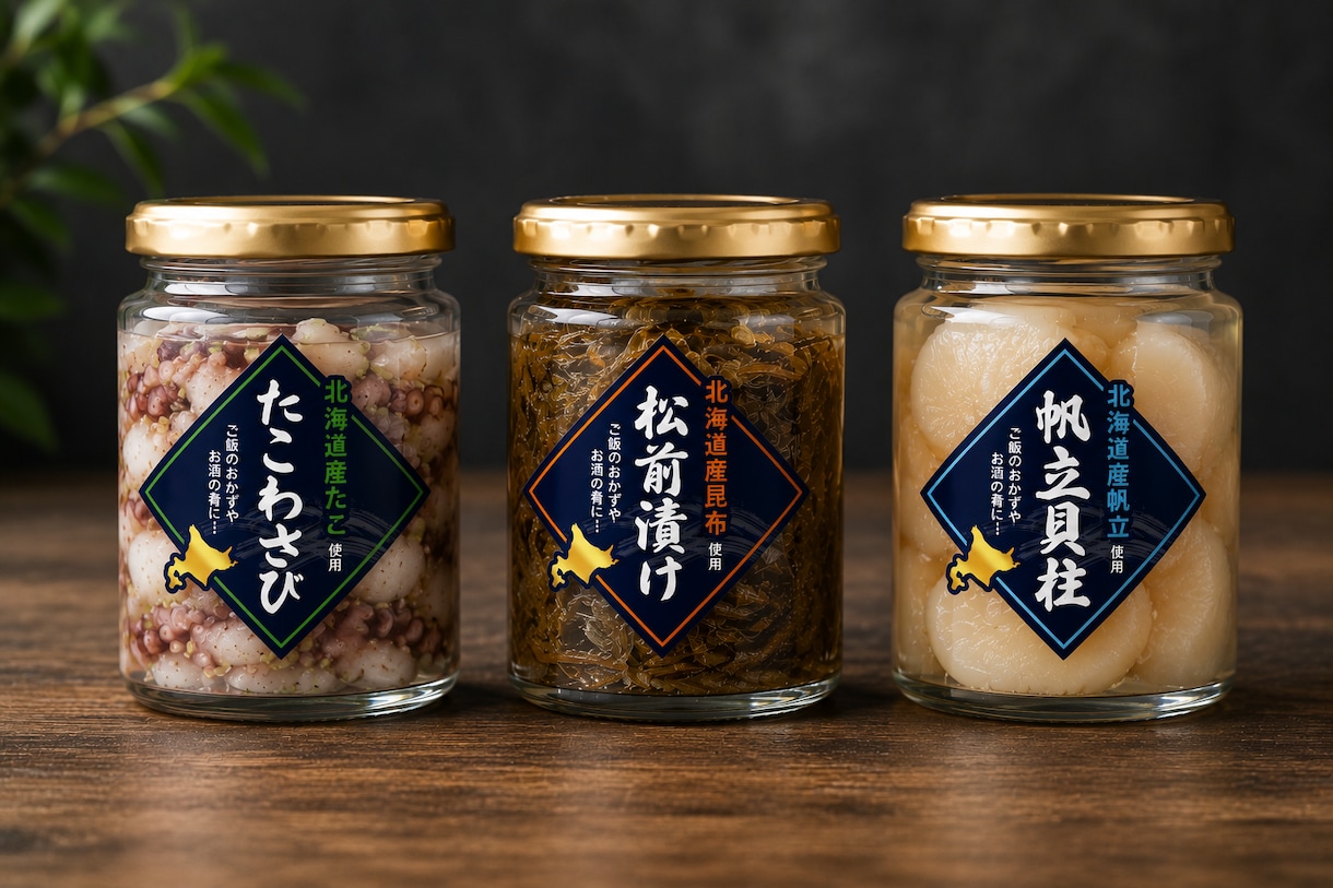 食品パッケージのシール・ラベルデザイン制作します 農産物・水産加工品・飲料・お菓子など幅広く対応します。 イメージ2