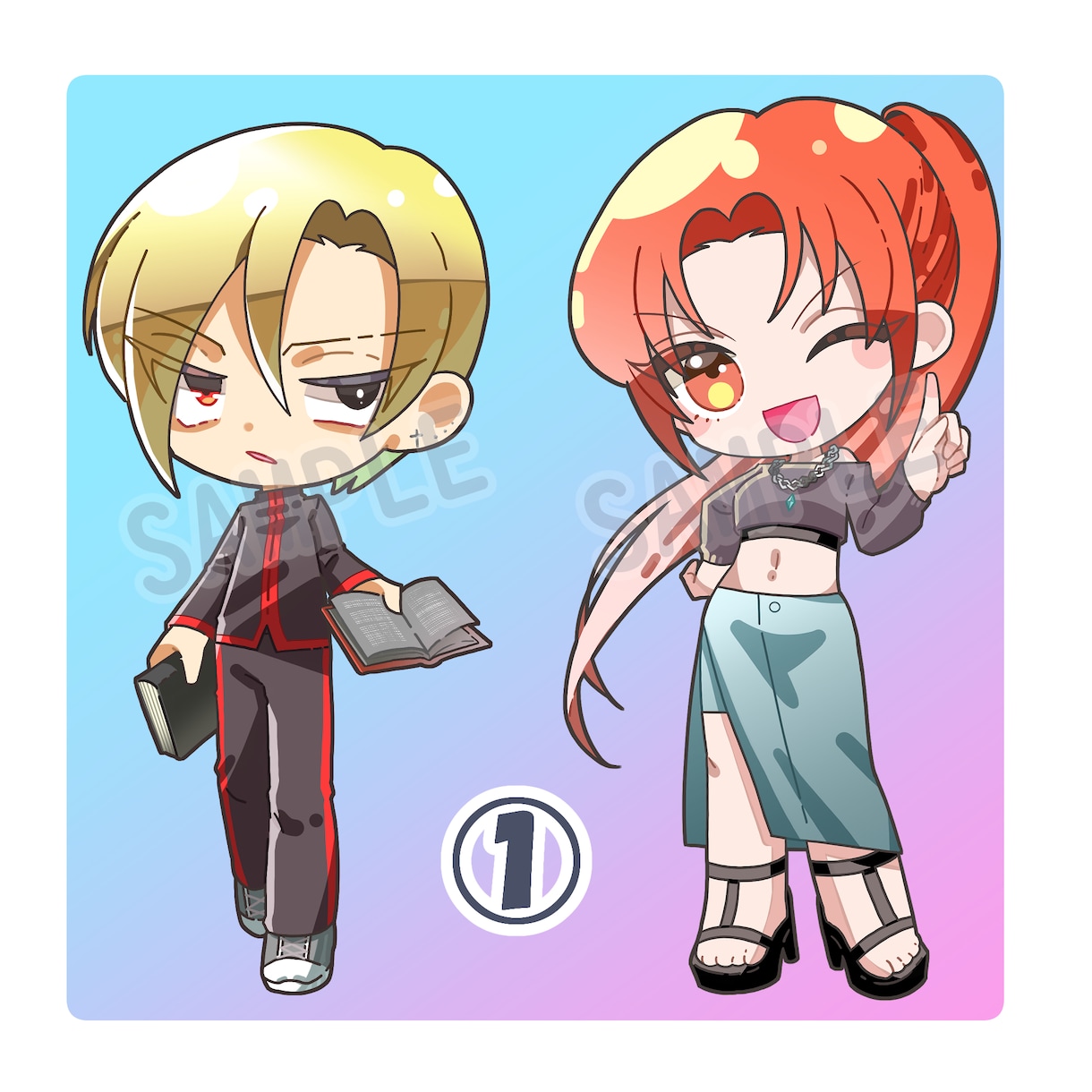 2種から選べるミニキャラ描きます テイスト2種、または両方からイラストを選べます！ イメージ4