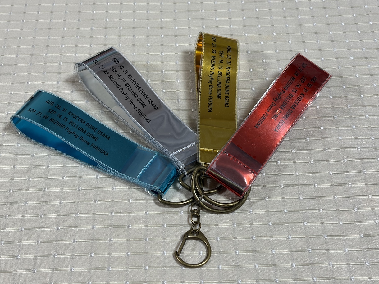 コンサート　銀テープ　キーホルダーに加工します 思い出の銀テープを持ち歩けるようにキーホルダーに加工します イメージ1