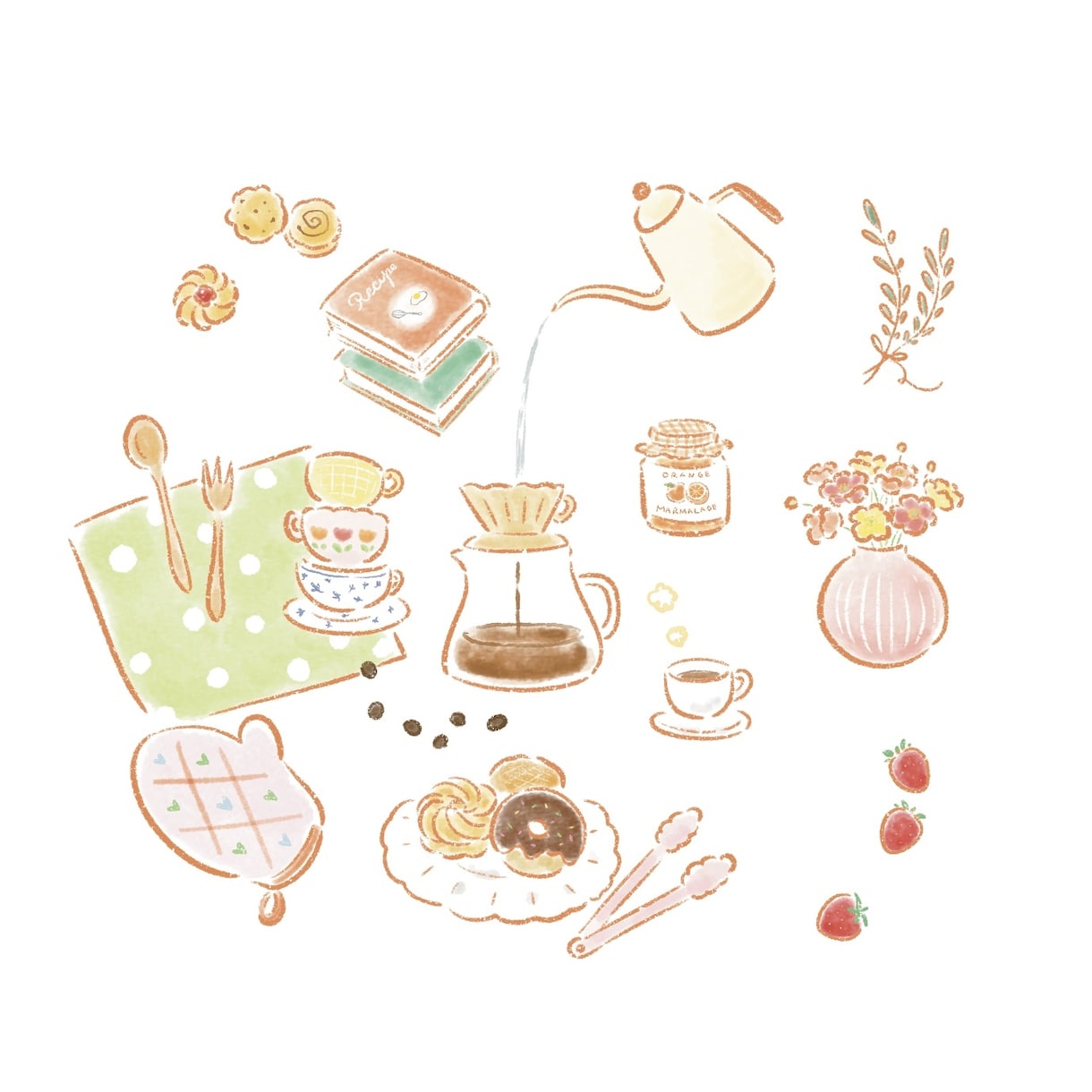優しい雰囲気のイラストお描きします 手描き風の柔らかい線を生かした可愛いイラスト イメージ3