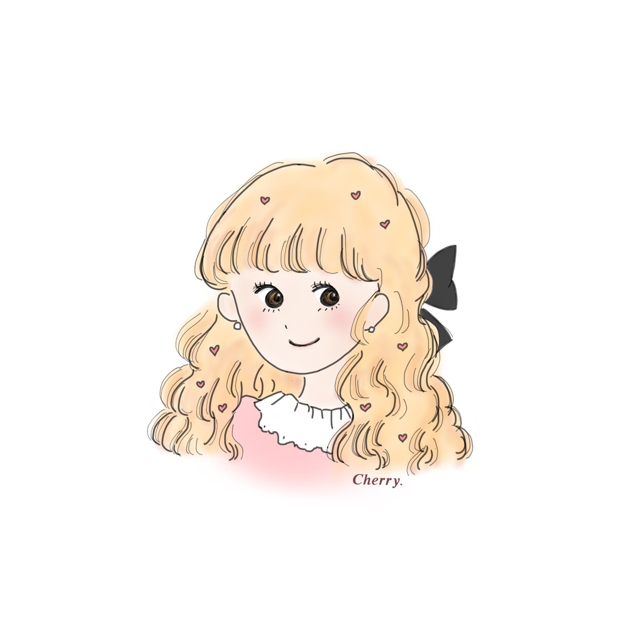 アイコン用イラストをお描きします Cherry.の絵でアイコンをとびっきり可愛く♡ イメージ7