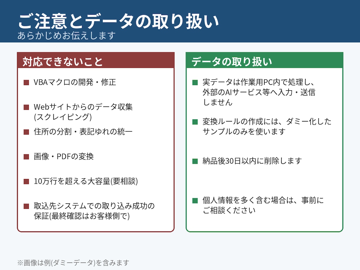 CSV・Excelの形式変換を代行します Excel・Shift_JIS対応、エラー行は理由を報告 イメージ5