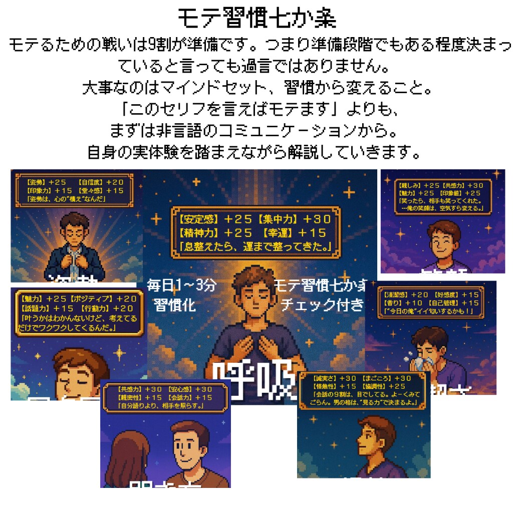 モテる自分を仕組み化する恋愛教材を届けます 恋愛で空回りしない立ち振る舞いとコミュ力をRPG式に鍛えます イメージ5