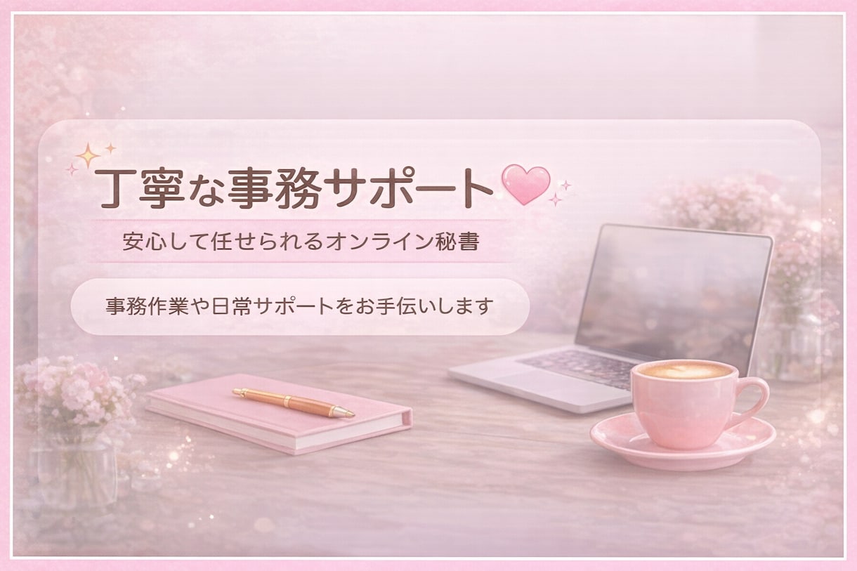 オンライン秘書┊︎丁寧な事務サポートを行います 事務作業や日常サポートを丁寧に対応します。 イメージ1