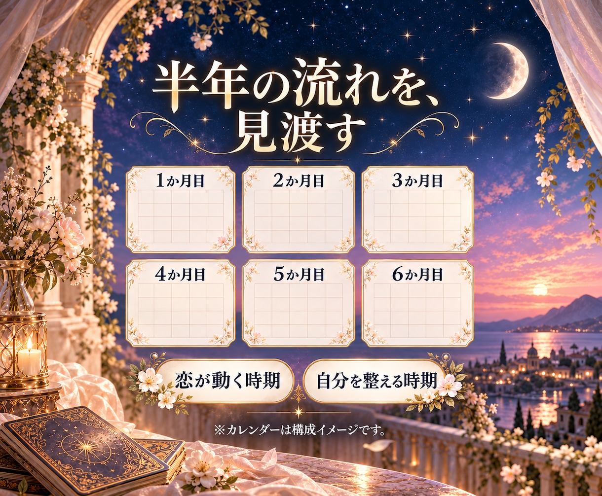 運命の人と出会う月を半年の恋愛カレンダーで占います 次の恋は何月に動き出す？半年先まで読みます イメージ5