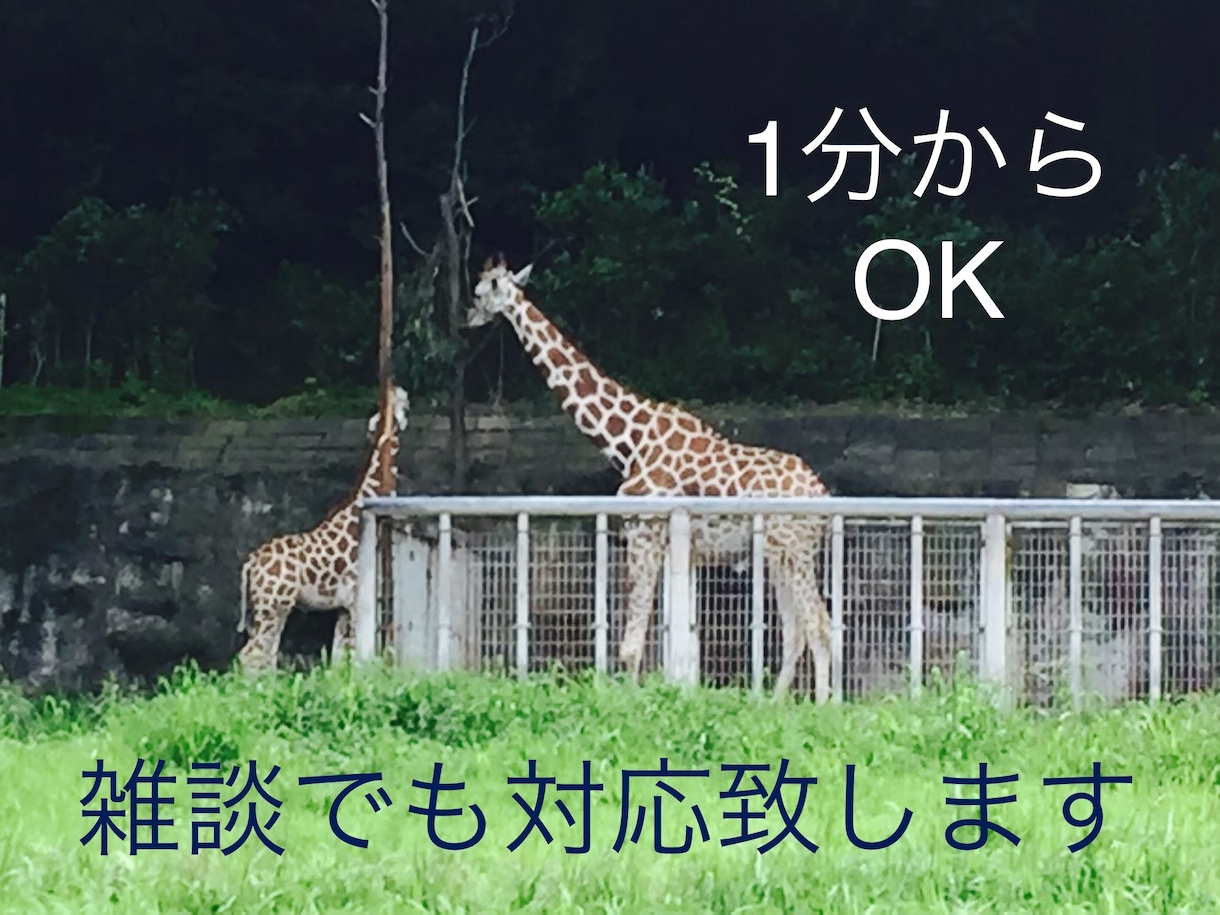 気軽に1分からお話し、雑談なと聞きます 悩みや相談、愚痴や仕事、恋愛についてなんでもお話ししましょう イメージ1