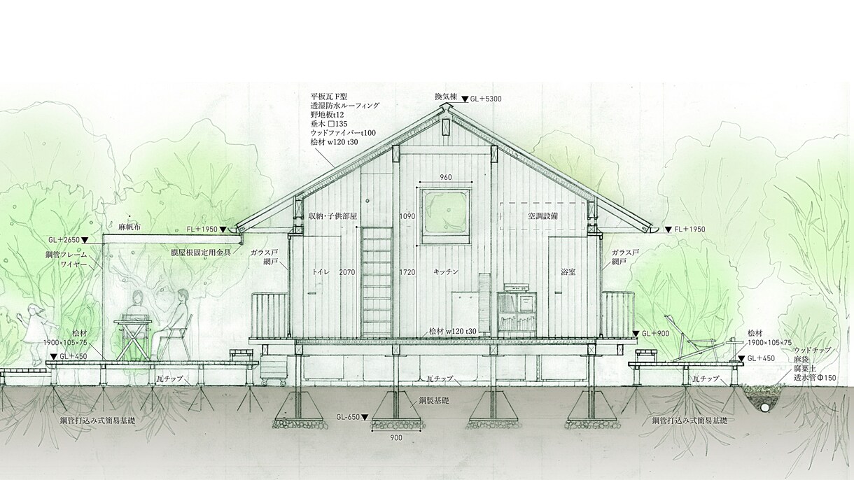 柔らかい雰囲気の手書き図面を描きます 建築のプレゼンに使いやすい、デジタル手書き図面です。 イメージ5