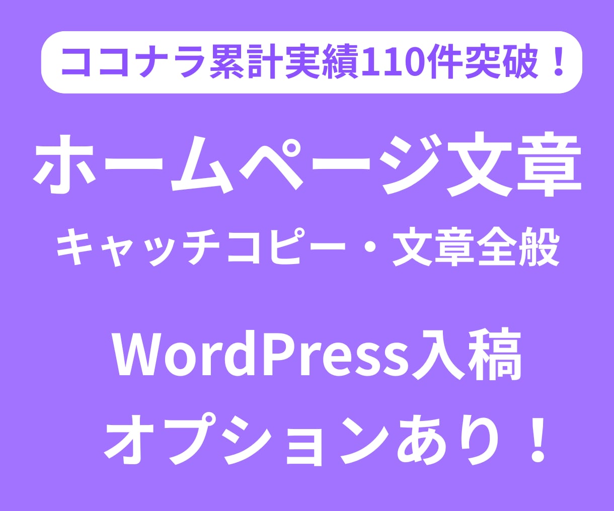 ホームページ内の文章全般を制作します 歴9年のプロによる文章で、サイト訪問者に印象的アプローチ! イメージ1