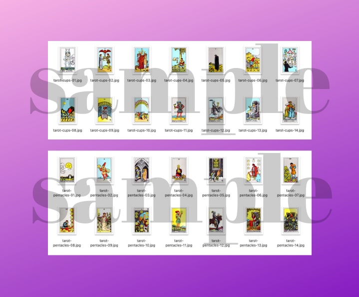 タロットカード78種類の画像データ提供します SNSやネットでタロット占いをやりたい方へおすすめです! イメージ4