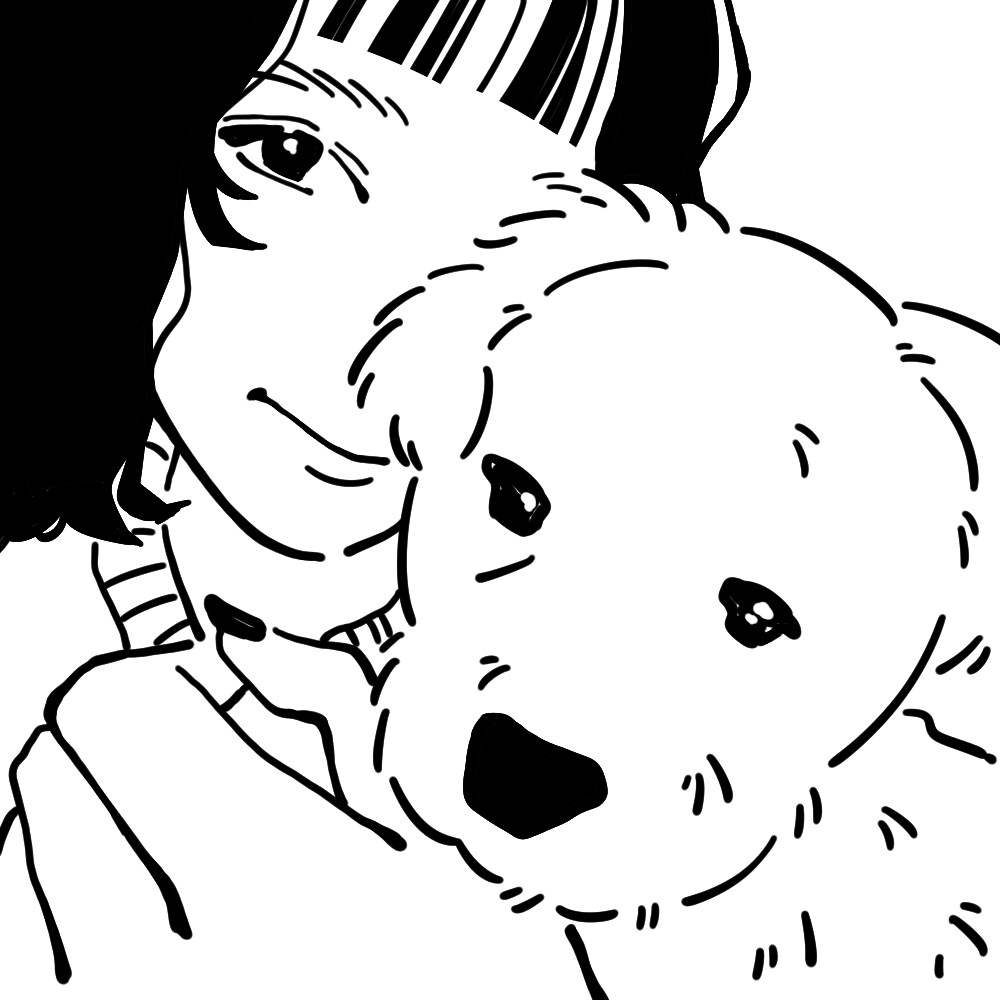 うちの子と一緒！シンプルな似顔絵イラスト描きます ペットちゃんとの思い出をアイコンにしませんか♡ イメージ1