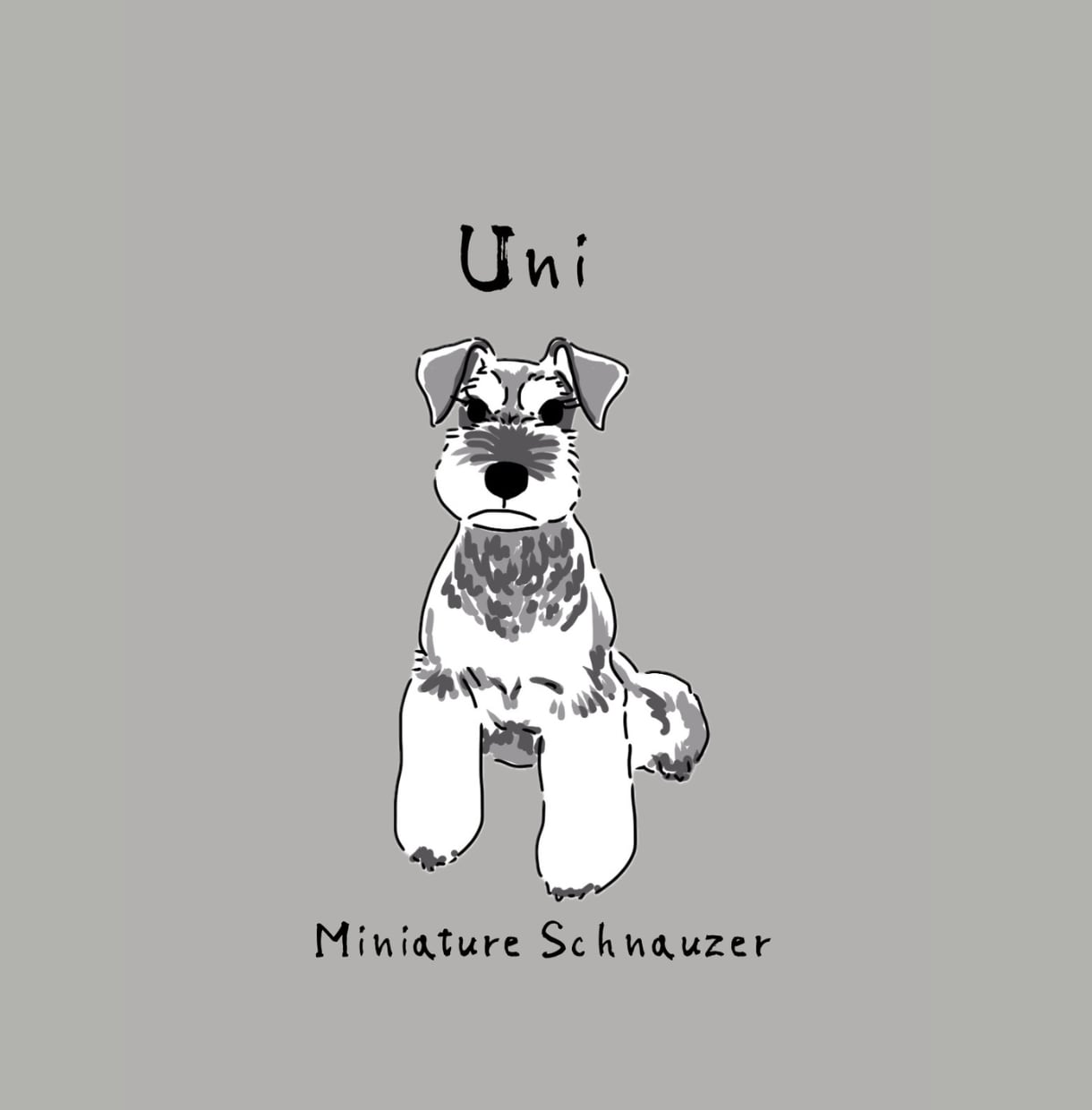 シンプルな線と配色で綺麗目な犬の絵を描きます 少ない色数とシンプルな線でセンスのいい絵に仕上げます イメージ1