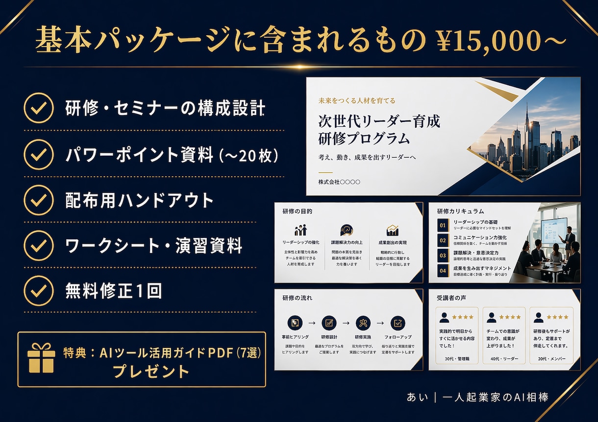 セミナー・研修資料を一から丁寧に制作します 【5月末まで¥15,000】企画から配布資料まで一式 イメージ2