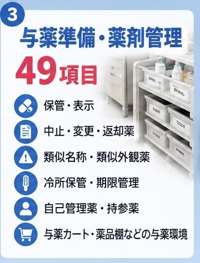 医療安全ラウンドの転倒・薬剤を71項目で確認します 転倒22＋薬剤49｜PDF・編集Wordですぐ使えます イメージ3