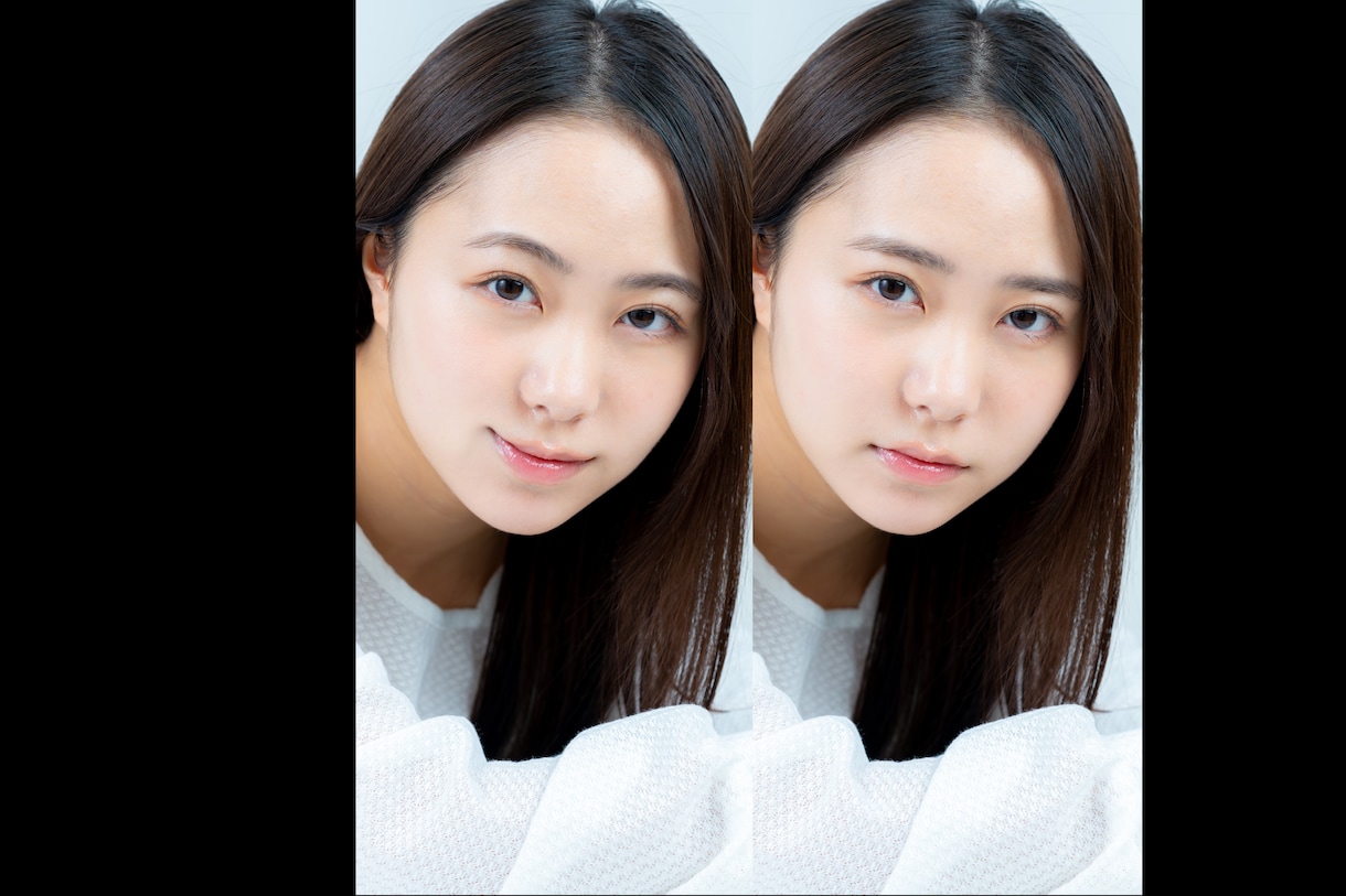 大切な写真の表情をプロが素敵な笑顔にします 気になる部分をピンポイントで調整します。 イメージ1