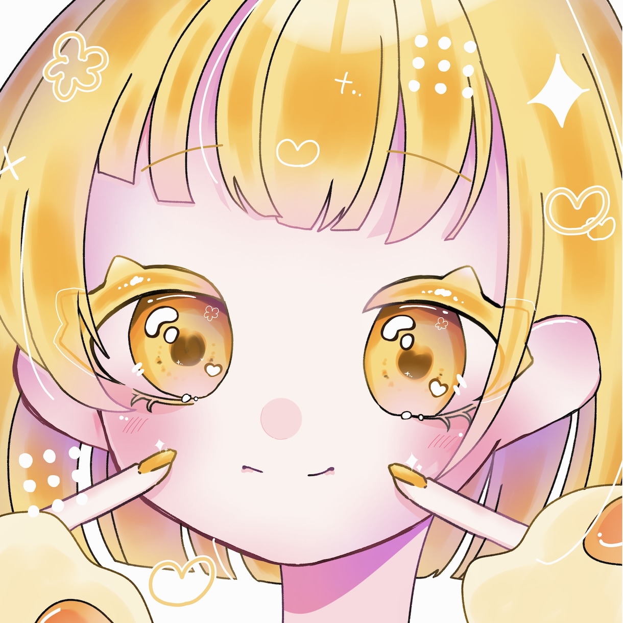 アイコンやヘッダーサイズのかわいい女の子を描きます かわいい女の子イラストであなたのSNSを彩ります！ イメージ1