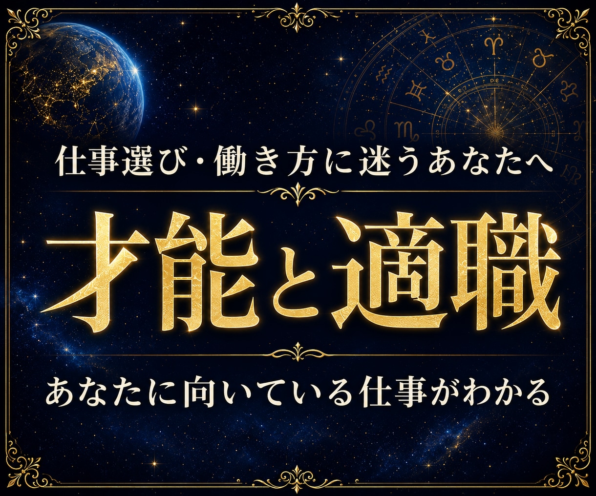 才能・適職・向いている仕事を占星術で読み解きます 天職に繋がる自分の強み、向いている働き方を徹底分析！ イメージ1