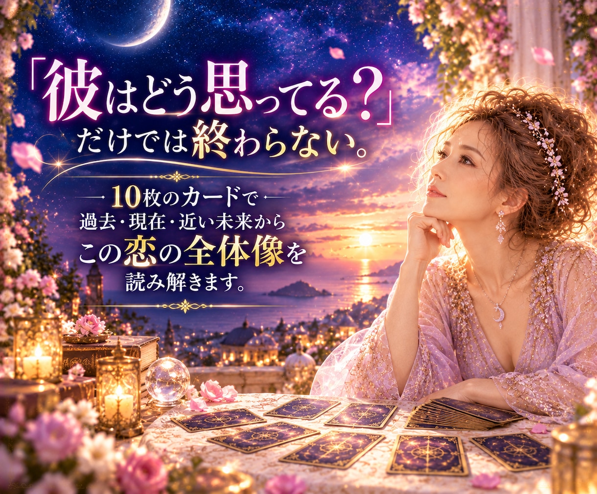 複雑恋愛♡彼の本音と2人の未来を深く読み解きます 過去・現在・未来あなたの恋の全体像と進む道を紐解きます。 イメージ1