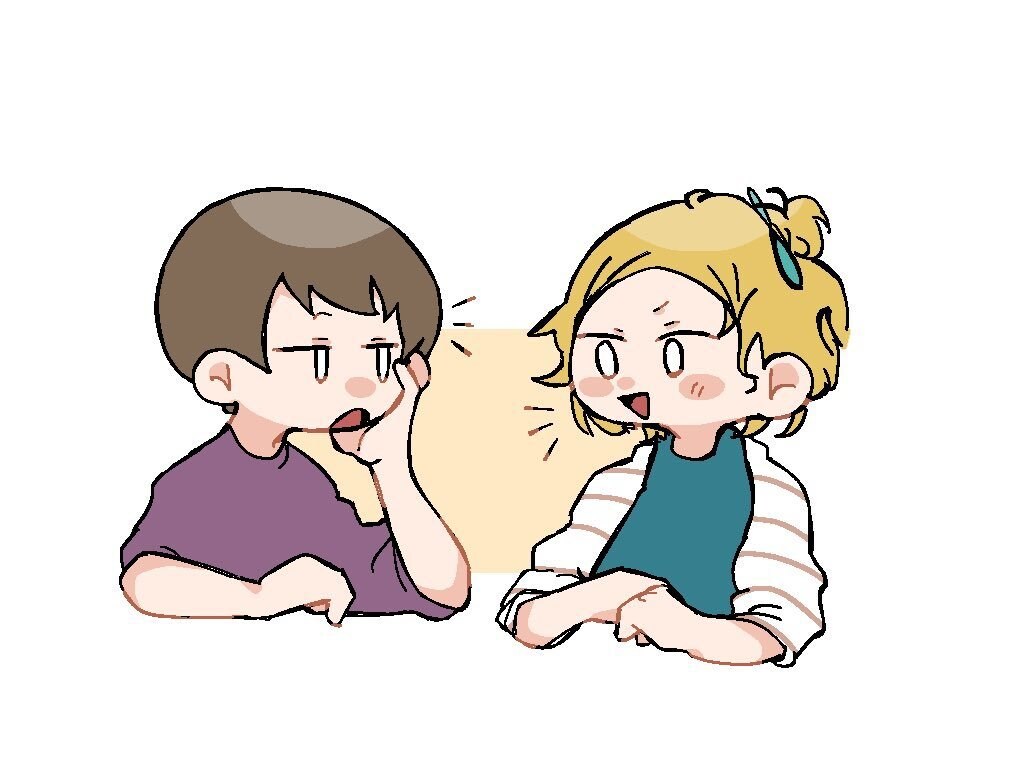 心が和むデフォルメ2人組のイラスト描きます 基本料金2000円 テンプレ以外のポーズ+500円 イメージ4