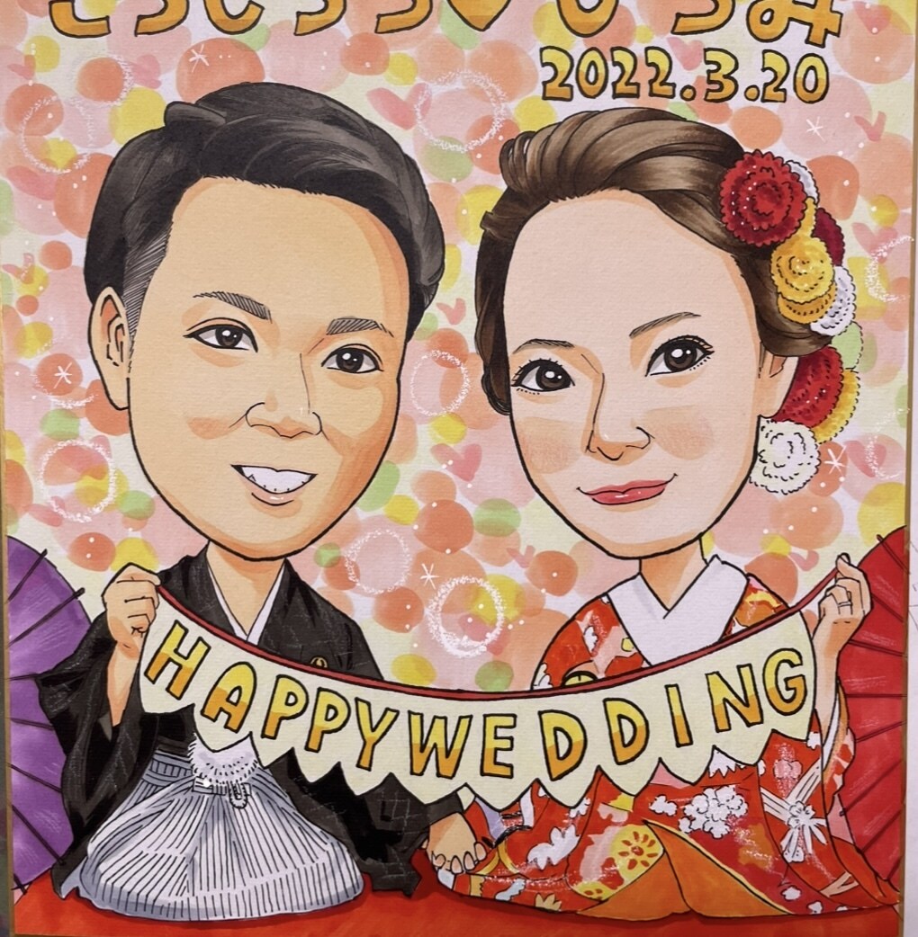 世界で一つの手描き似顔絵をお届けします 記念日、結婚式、長寿のお祝いに イメージ6