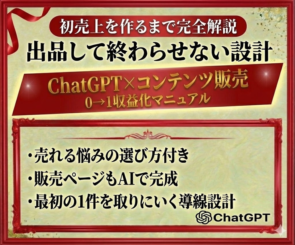Chat GPT×コンテンツ販売の収益方法教えます AI｜Chat GPT｜副業初心者｜コンテンツ販売｜ココナラ イメージ1
