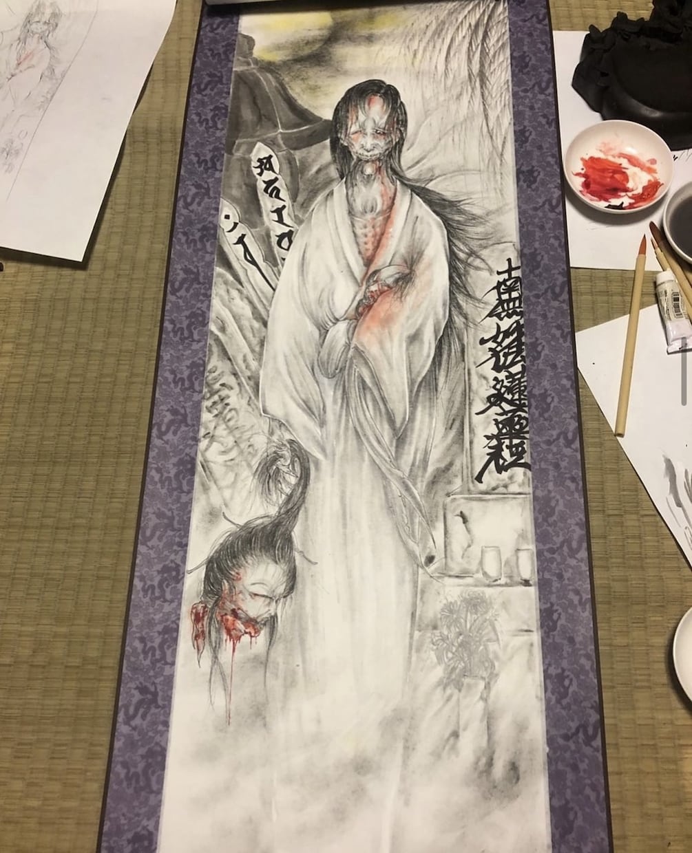 幽霊画お描きします 日本の幽霊、妖怪、神様など幅広く承ります イメージ1