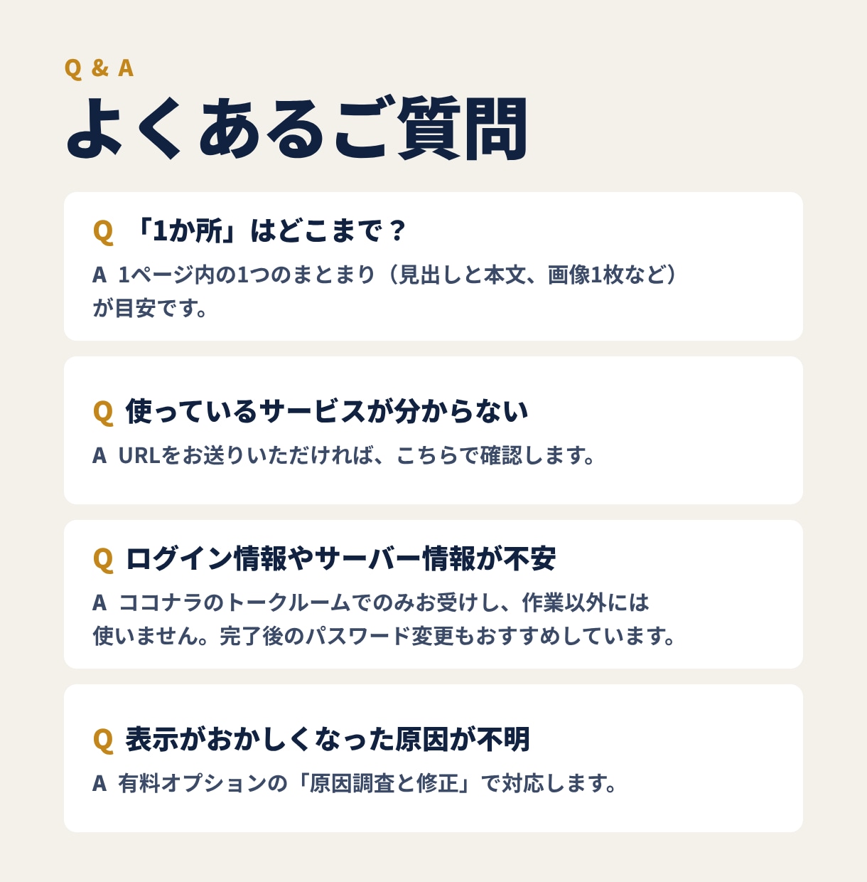 WordPress等の修正を1か所から対応します 文字・画像の差し替えから不具合の解消までお任せ イメージ9