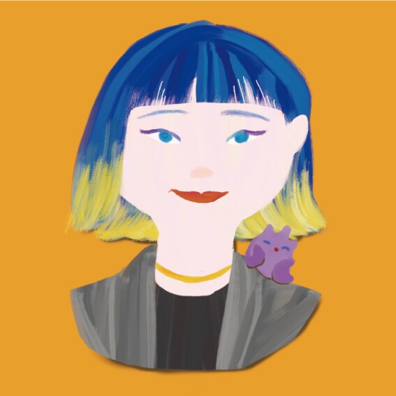 謎のマスコット付き？？ゆるい似顔絵を描きます 脱力な絵の具タッチの似顔絵です。肩に謎の妖精がついてきます。 イメージ2