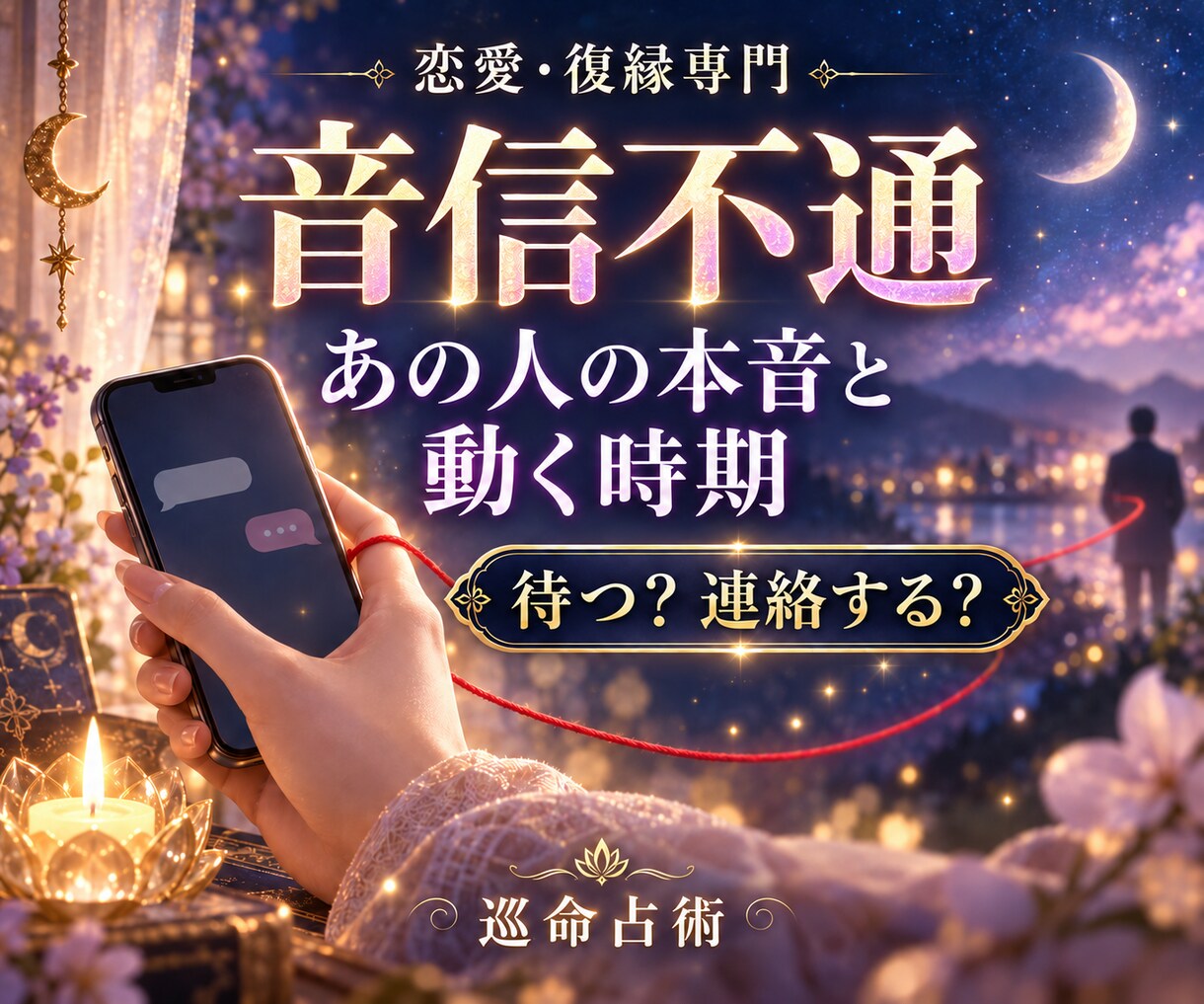 連絡が途絶えたあの人の本音と動く時期を占います 音信不通の理由/待つか、動くか、タイミング読み解きます イメージ1