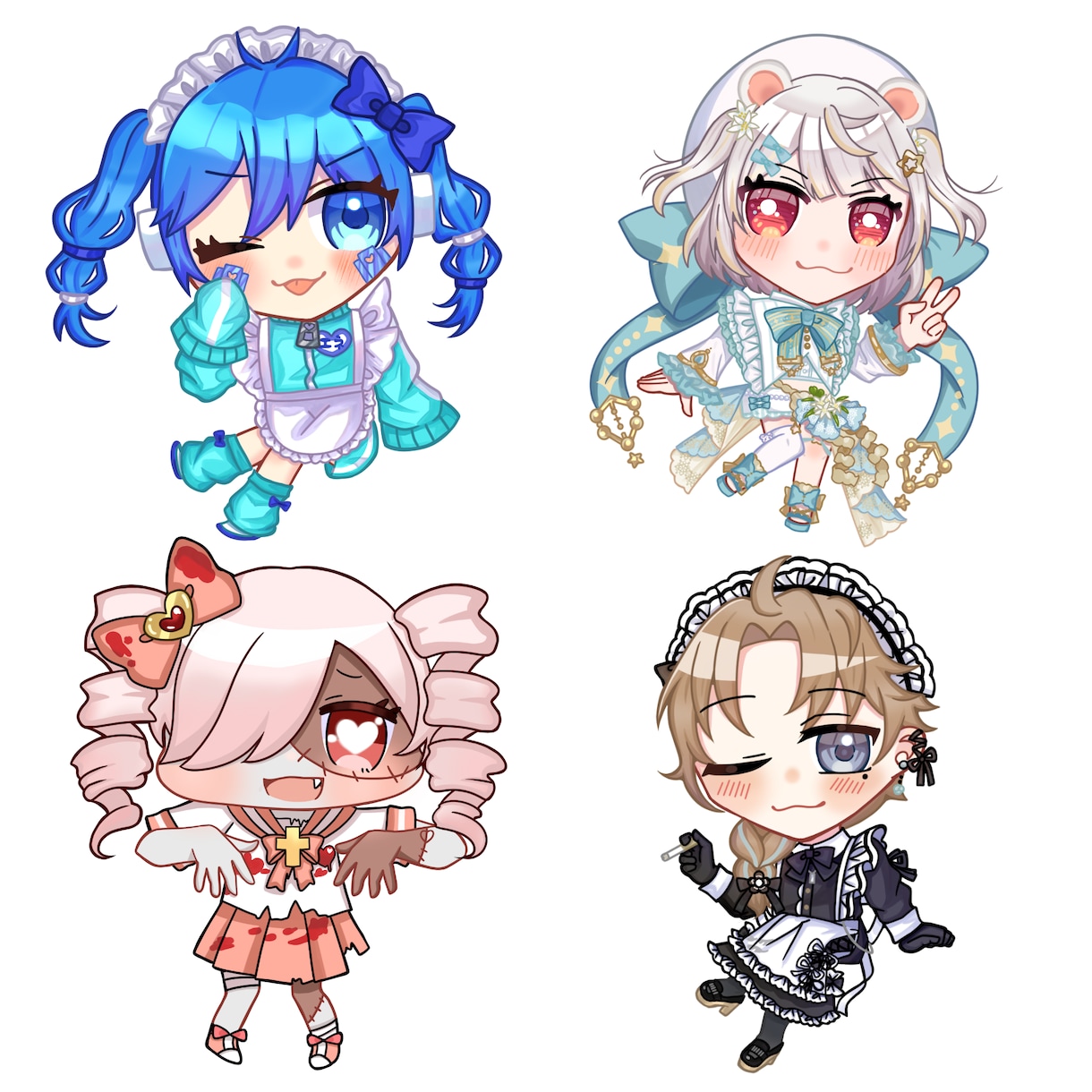 商用利用OK！可愛いミニキャラ描きます アイコンやグッズ使用にピッタリの可愛いミニキャラを描きます。 イメージ3