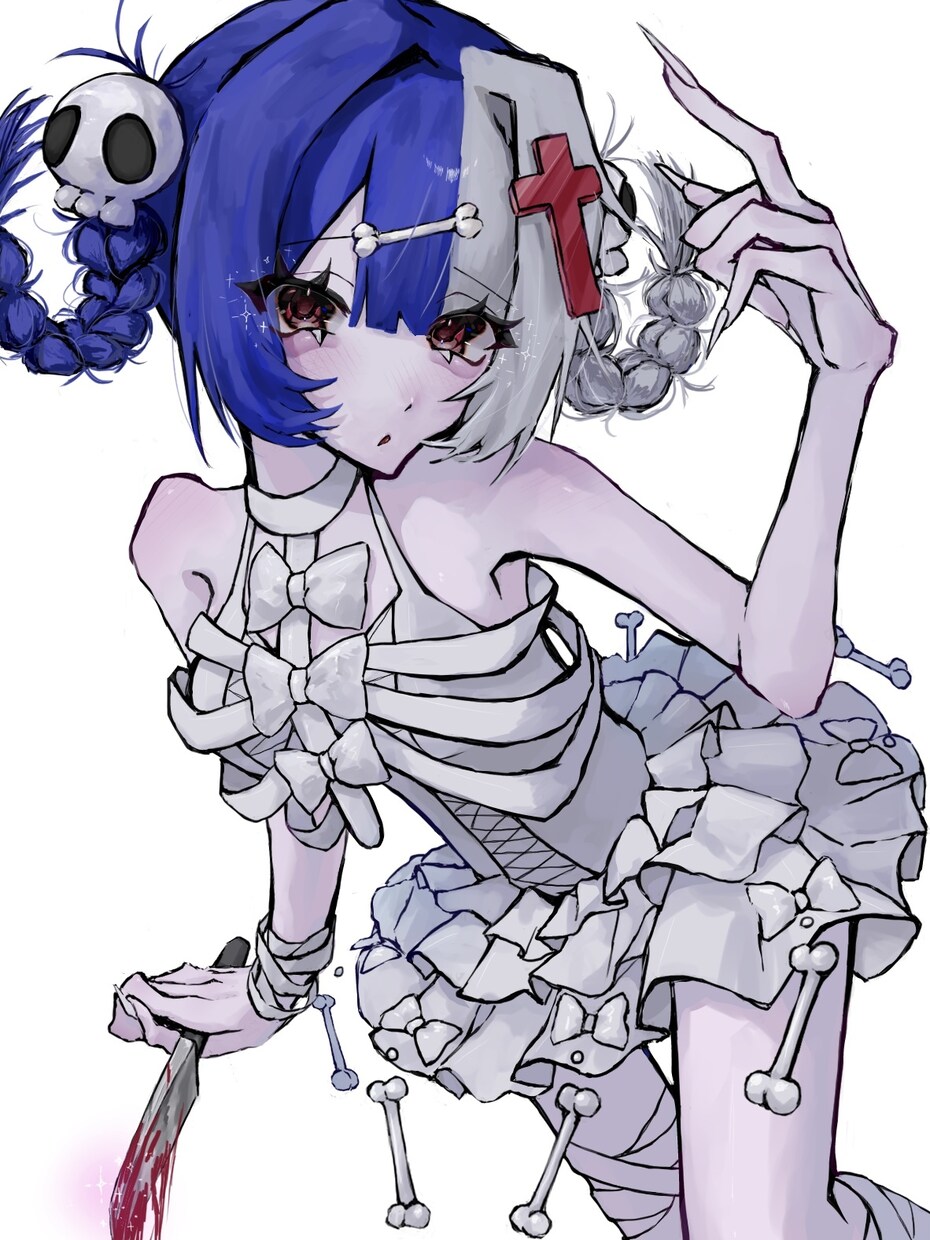 病み可愛い一枚絵作成します 中毒性のあるキラキラしているのにどこか病みがあるイラスト イメージ2