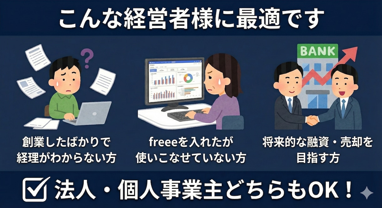 freee初期設定代行で「利益が解る武器化」します 記帳を半自動化！中小企業診断士が「経営を楽にする土台」を。 イメージ4