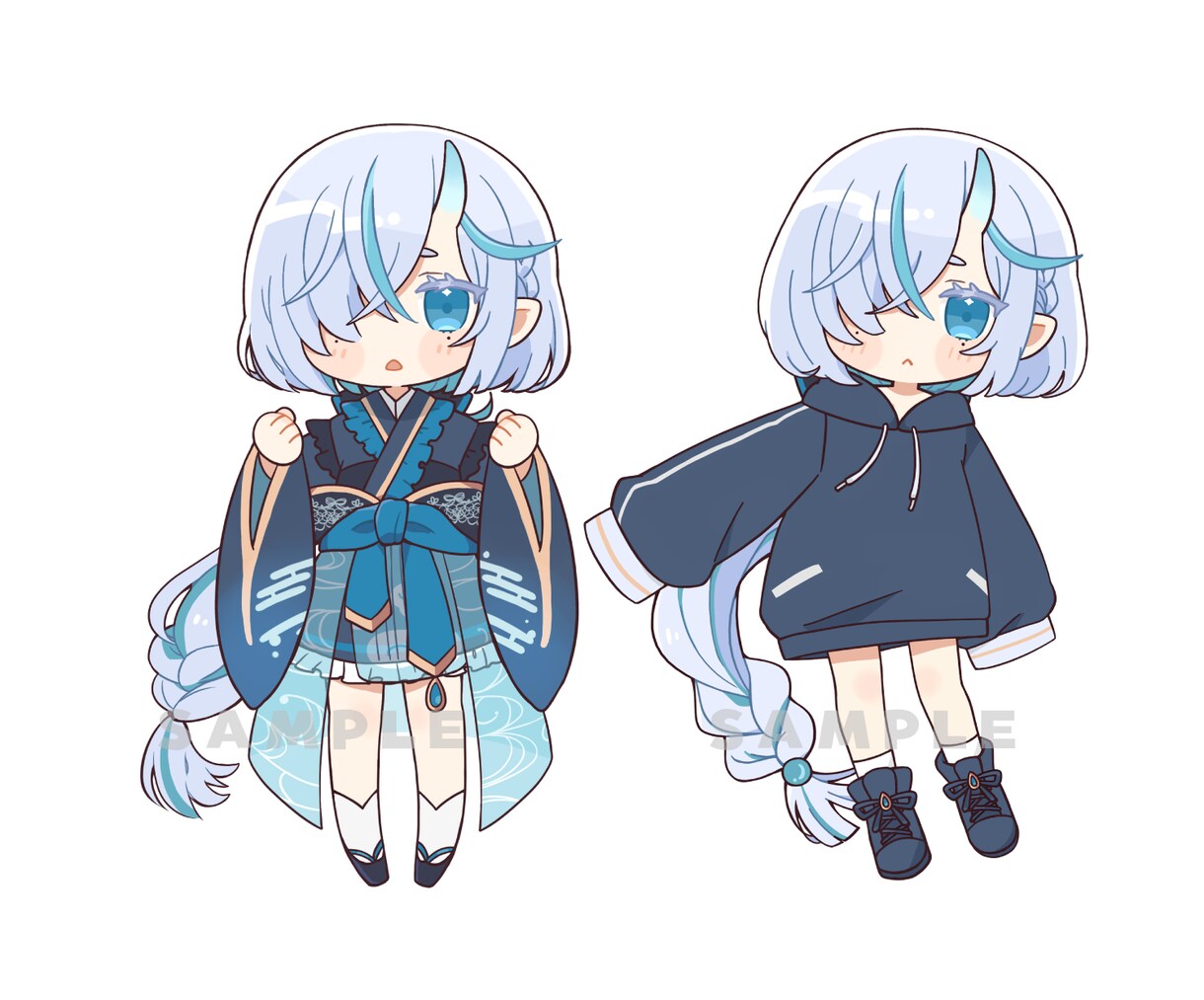 デフォルメイラスト（ミニキャラ）描きます VTuber・配信者様向け！女子・男子・動物など幅広く対応 イメージ6