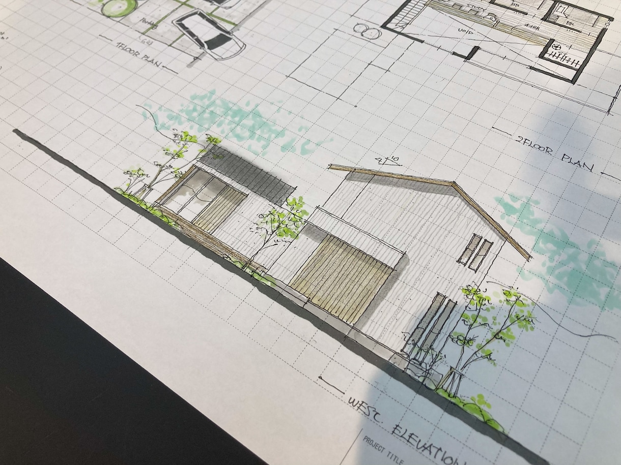 一級建築士が【目を惹く】プロ仕様手書き図作成します つい眺めてしまう図面で注目度UP。WEB・マイソクにどうぞ イメージ4