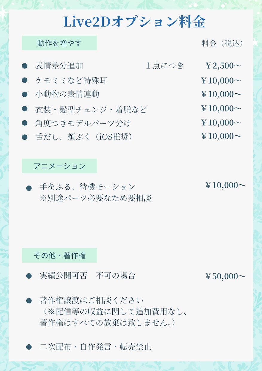 イラスト＆Live2Dモデリング制作致します 男性も女性VtuberモデルもOK！ イメージ6