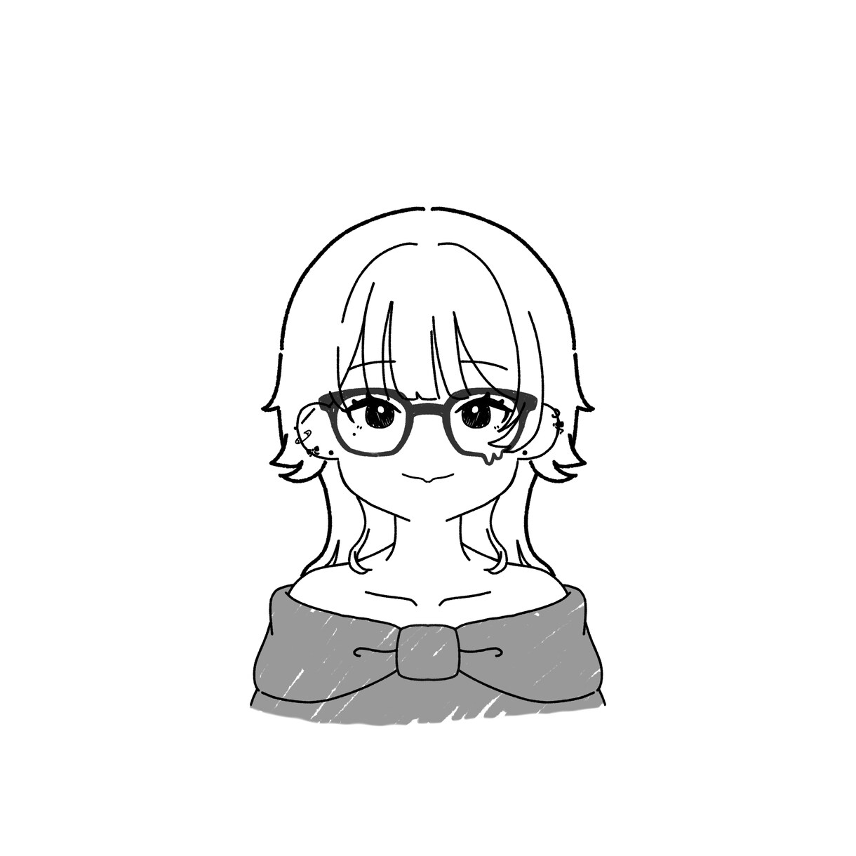 モノクロアイコン描きます リアル寄り、デフォルメ寄り好みの絵柄で描きます イメージ3