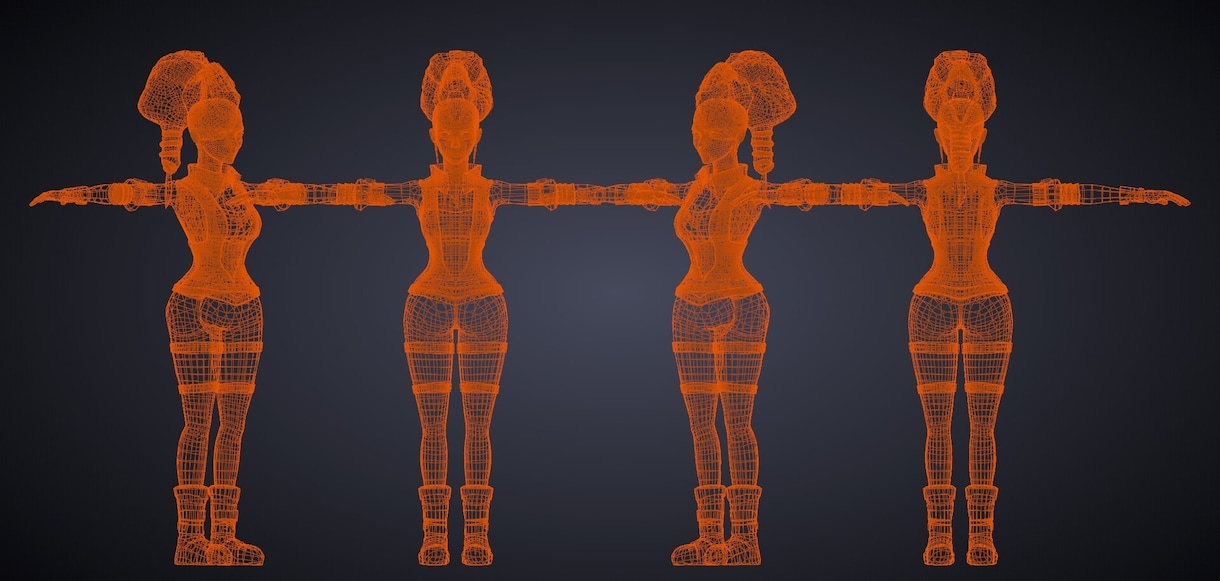 ハイポリゴン3Dキャラクターモデリングします ハイクオリティのアバターやゲームのプレイヤーモデル作成など イメージ4
