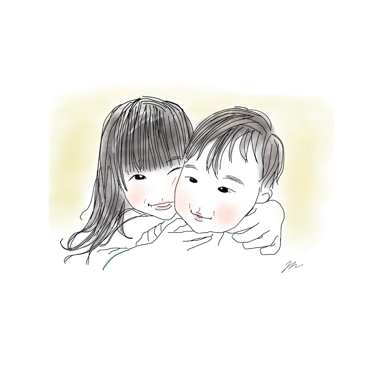 シンプルおしゃれにお写真をそのままイラストにします 結婚式/プレゼント/アイコン/記念/ウェルカムボードなど◎ イメージ3