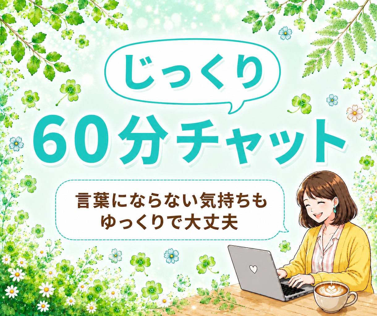 60分じっくり⭐️心が疲れたら話して。お話聴きます ひとりで抱え込まなくて大丈夫。ほっと一息つける居場所☘ イメージ1