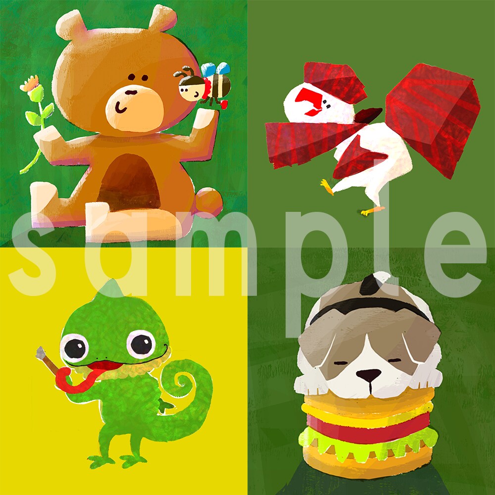 動物の絵本風アイコンお描きします 好きな動物×モチーフ×色＝あなただけのオリジナルアイコン！✨ イメージ5