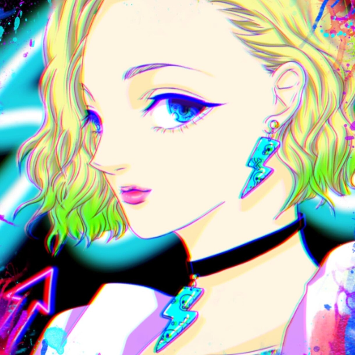 目を引くSNSアイコン描きます 派手目なタッチや韓国風お任せ下さい♪老若男女お描きします♪ イメージ5