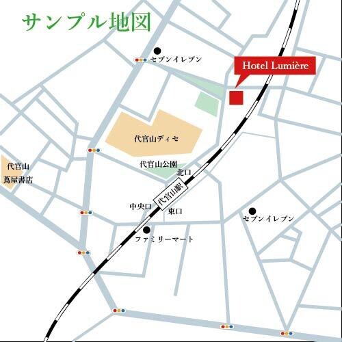 何度も修正OK！3,000円でカラー地図作成します チラシ、ホームページなどに掲載できる地図を制作します。 イメージ1