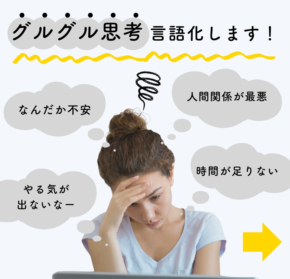 あなたの頭の中のグルグル思考を言語化します 頭の中をアウトプットして本来の自分を取り戻しましょう イメージ1