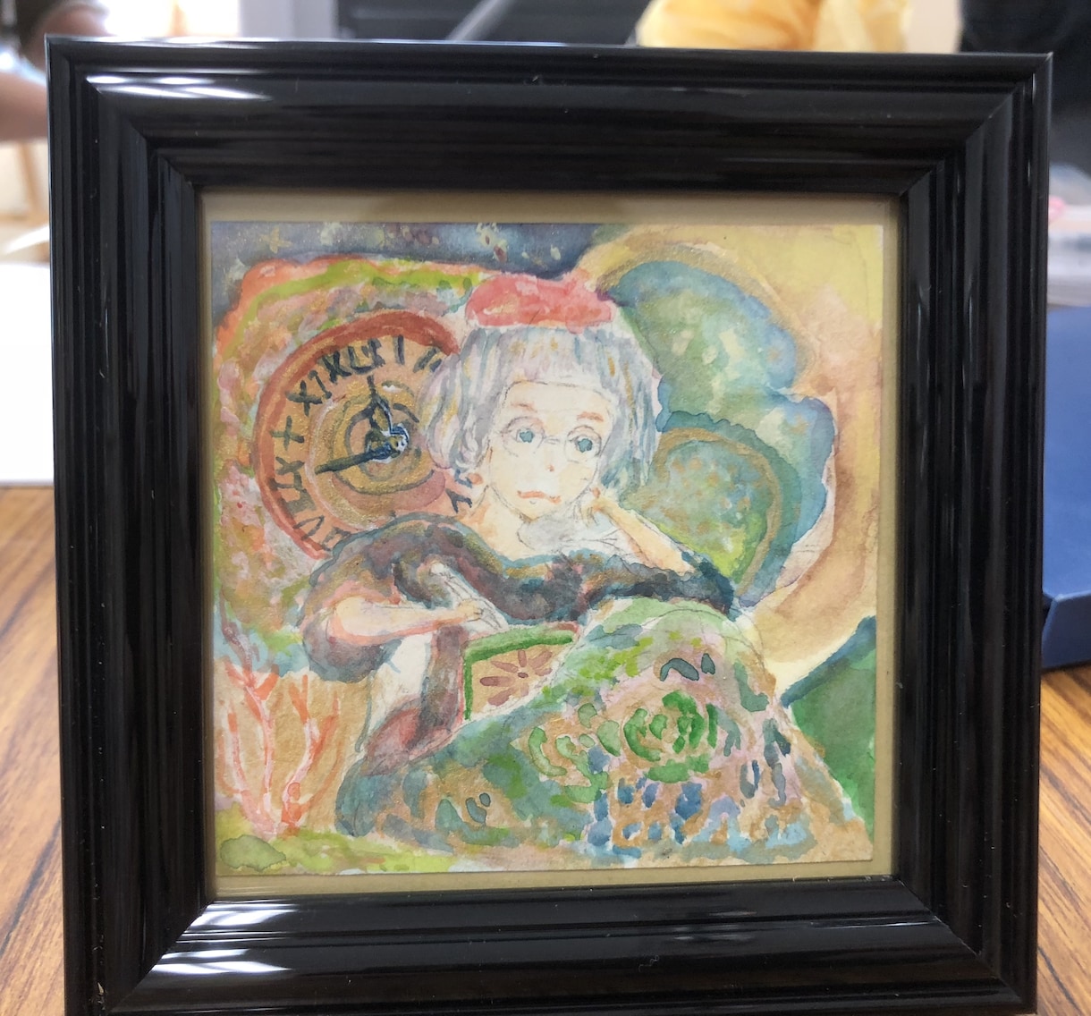 装飾画風 ミニ水彩似顔絵お描きします 誕生日・記念日にオリジナリティー溢れる”お手軽な原画一品”を イメージ5