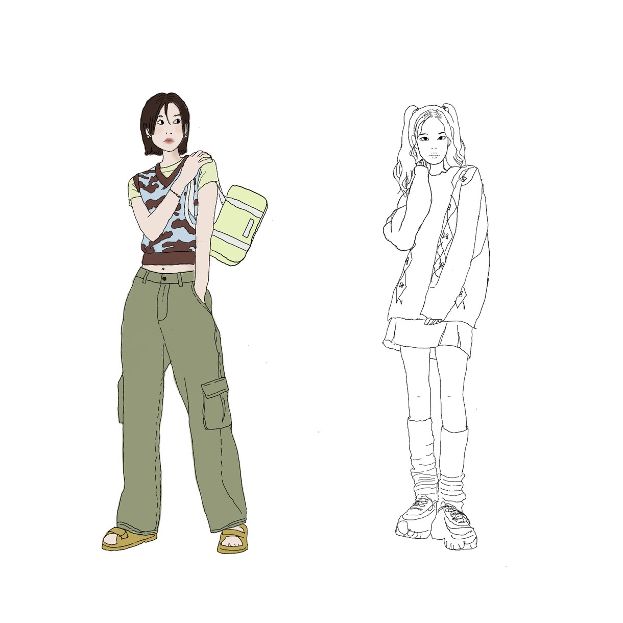シンプルだけどおしゃれな似顔絵・イラスト描きます ご自身用にはもちろんプレゼントにも喜んでもらえるイラストです イメージ4