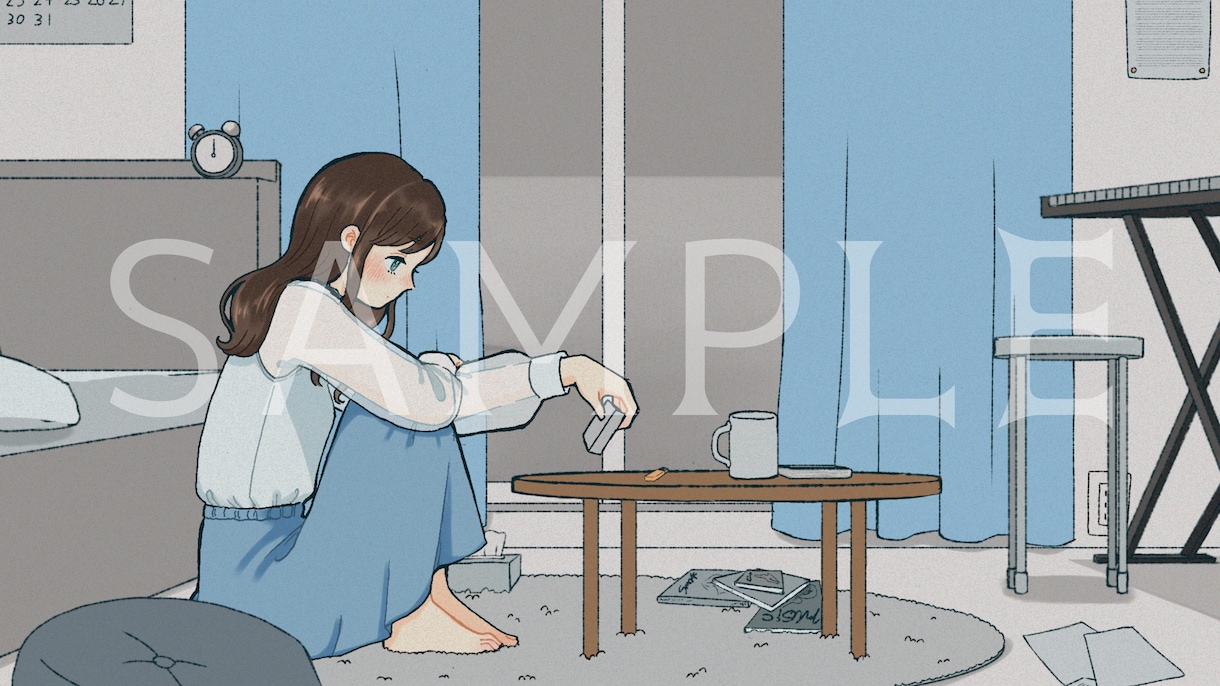 サムネイル、チラシなど一枚絵の制作をします レトロでポップな色使いの個性的なイラストを描きます！ イメージ9
