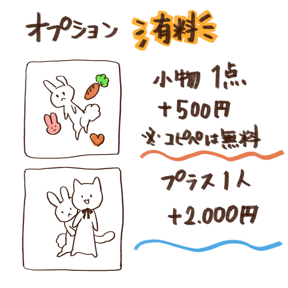 デフォルメ可愛いイラスト描きます ちいさい、ざっくりな可愛いイラストです イメージ3
