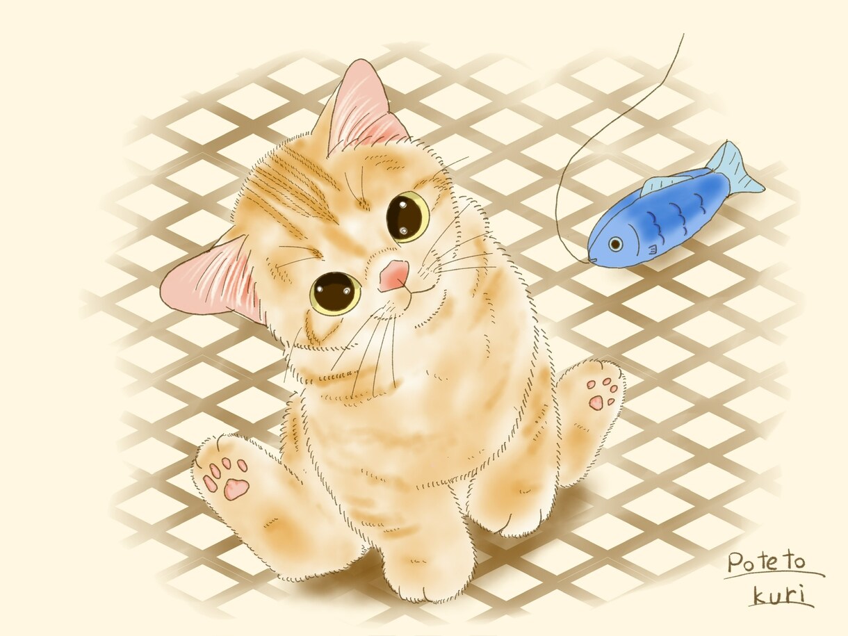 ゆるくて可愛いデジタル猫イラストをお描きします 愛猫ちゃんイラストOK！世界で一つだけのデフォルメ猫イラスト イメージ4