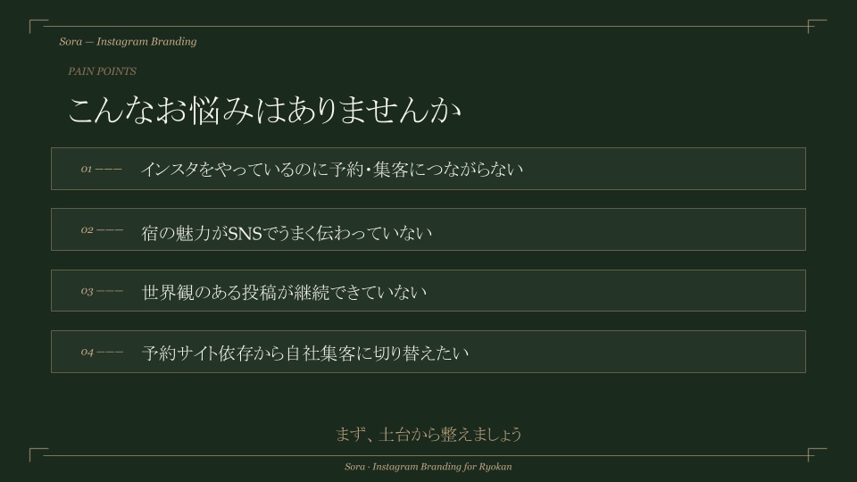 旅館・温泉宿の予約導線Instagram設計します 予約につながるInstagramをゼロから設計 イメージ2