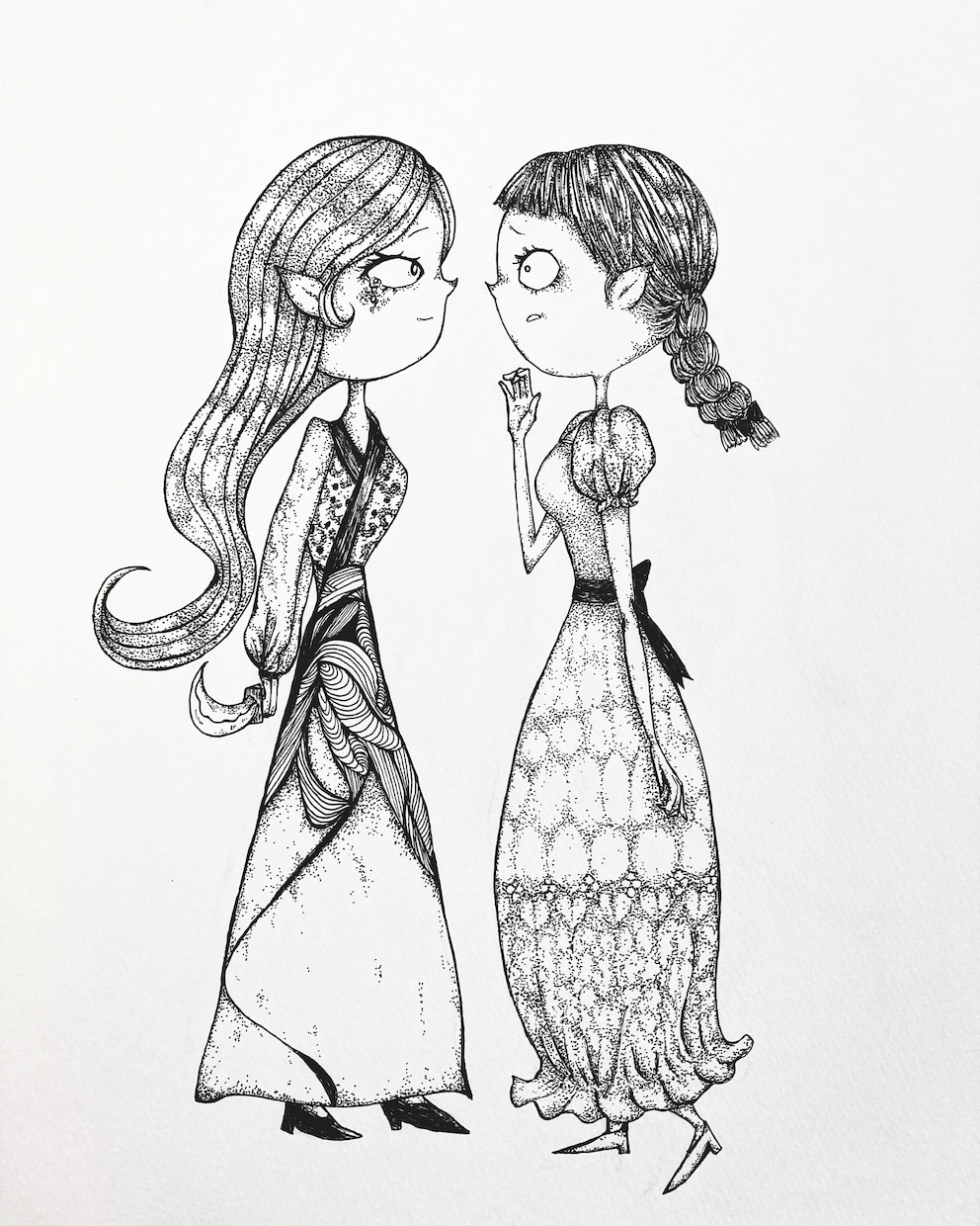 絵本や小説の挿絵を描きます 少しダークでホラーなテイストが得意手描き感を大切にしてます イメージ10